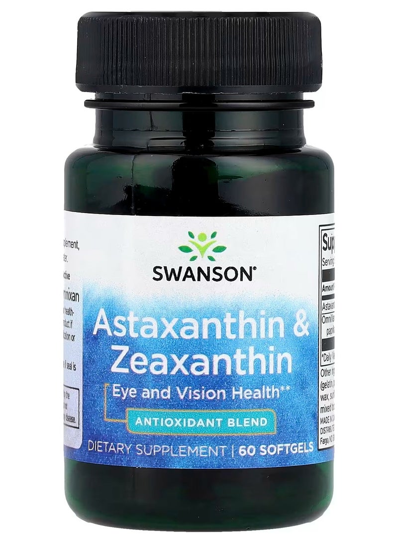 Swanson, Astaxanthin & Zeaxanthin, 60 Softgels