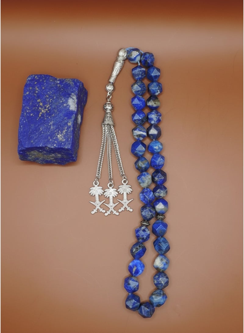 Kamins Collection Natural Lapis Lazuli Tasbih With ( Hexagonal Cuts ) - Image 4