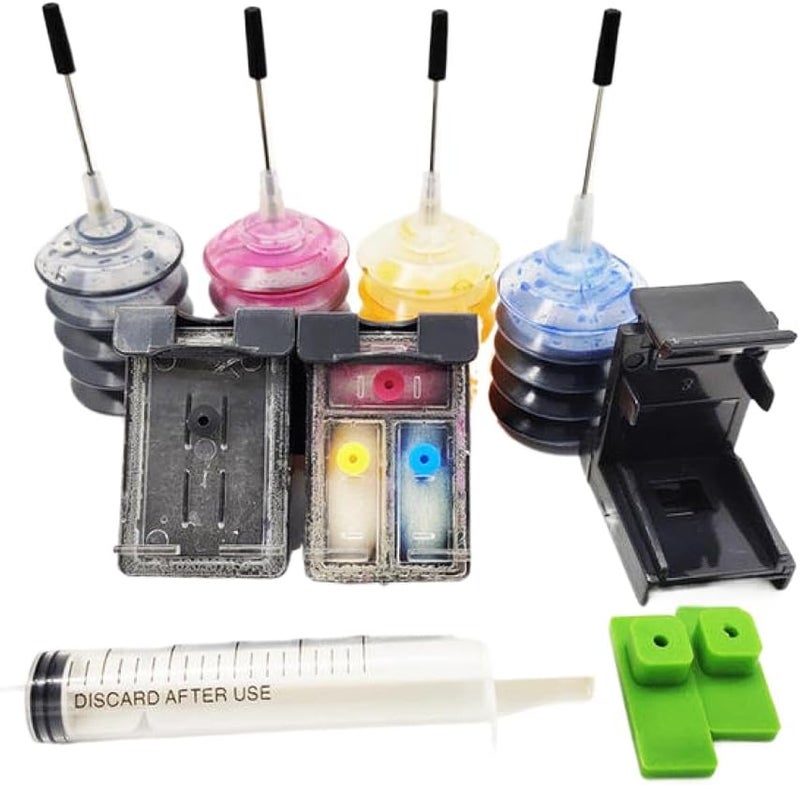 305XL 305 Refillable Ink Cartridge Compatible with DeskJet 2710 2720 4110 4120 4130 6010 6020 6030 6420(Cartridge Ink)