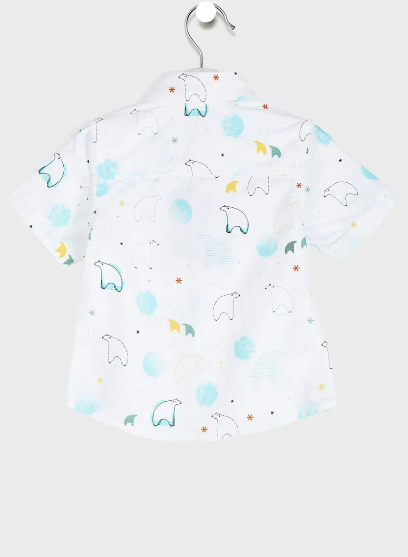 Nautinati Boys Printed Shirt And Shorts
