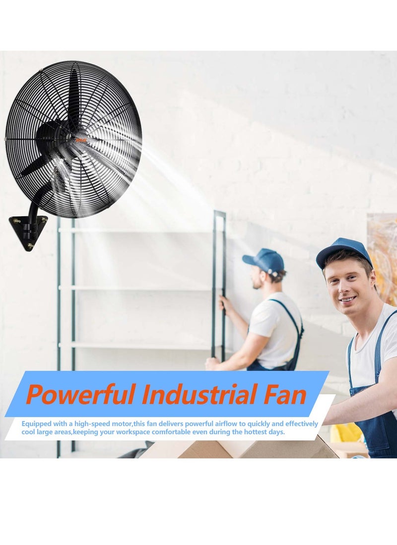 BONAI 26 inch Wall Fan with 230W, Metal body,145m/min airflow,220-240V Perfect for Bedrooms,Homes , Workspaces,factories, garages, warehouses and more -HK-ST-65  - Image 3