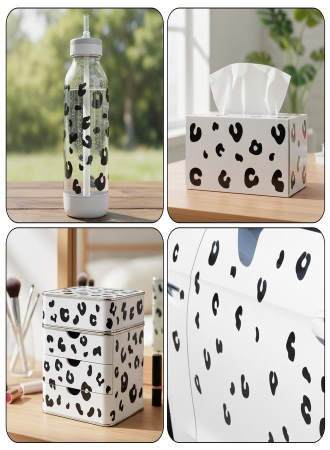 Gtziqa 360 PCS Black Leopard Print Stickers, Cheetah Print Stickers Removable Vinyl Decal Leopard Pattern Wall Sticker Animal Prints Irregular Dots Cheetah Sticker Wallpaper for Bedroom Car Laptop Art Decor - Image 5