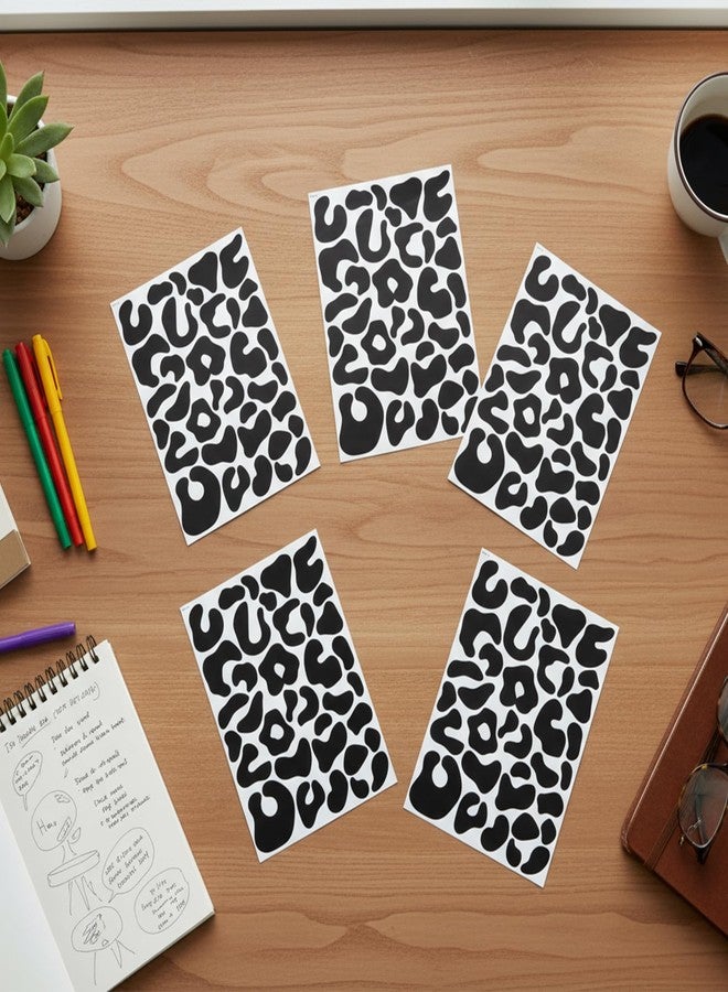 Gtziqa 360 PCS Black Leopard Print Stickers, Cheetah Print Stickers Removable Vinyl Decal Leopard Pattern Wall Sticker Animal Prints Irregular Dots Cheetah Sticker Wallpaper for Bedroom Car Laptop Art Decor - Image 3