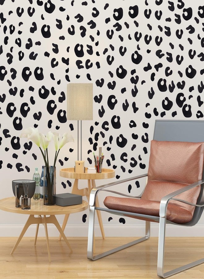 Gtziqa 360 PCS Black Leopard Print Stickers, Cheetah Print Stickers Removable Vinyl Decal Leopard Pattern Wall Sticker Animal Prints Irregular Dots Cheetah Sticker Wallpaper for Bedroom Car Laptop Art Decor - Image 1