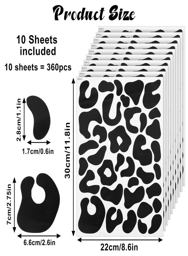 Gtziqa 360 PCS Black Leopard Print Stickers, Cheetah Print Stickers Removable Vinyl Decal Leopard Pattern Wall Sticker Animal Prints Irregular Dots Cheetah Sticker Wallpaper for Bedroom Car Laptop Art Decor - Image 2