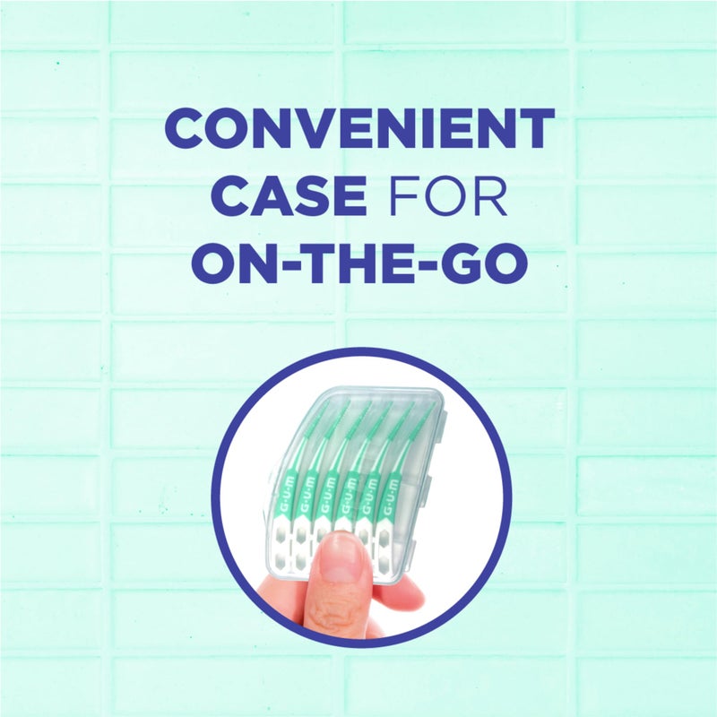 Gum أداة تنظيف الأسنان المتقدمة من جوم، سهلة الاستخدام لتنظيف الأسنان، فرش بين الأسنان القابلة للتخلص منها مع علبة حمل مريحة، موصى بها من قبل أطباء الأسنان، 90 قطعة - Image 4