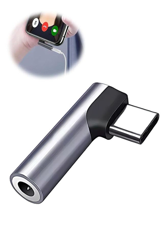 USB C إلى 3.5 ملم صوتي سماعة الرأس جاك محول ، نوع C سماعة الرأس مقسمة التوصيل ، سماعة الرأس ستيريو ميكروفون هاي فاي زاوية مستقيمة متوافقة مع آيفون 17/16/15 سلسلة ، آيباد ميني / برو / الهواء ، سامسونج ، هواوي ، شياومي - Image 1