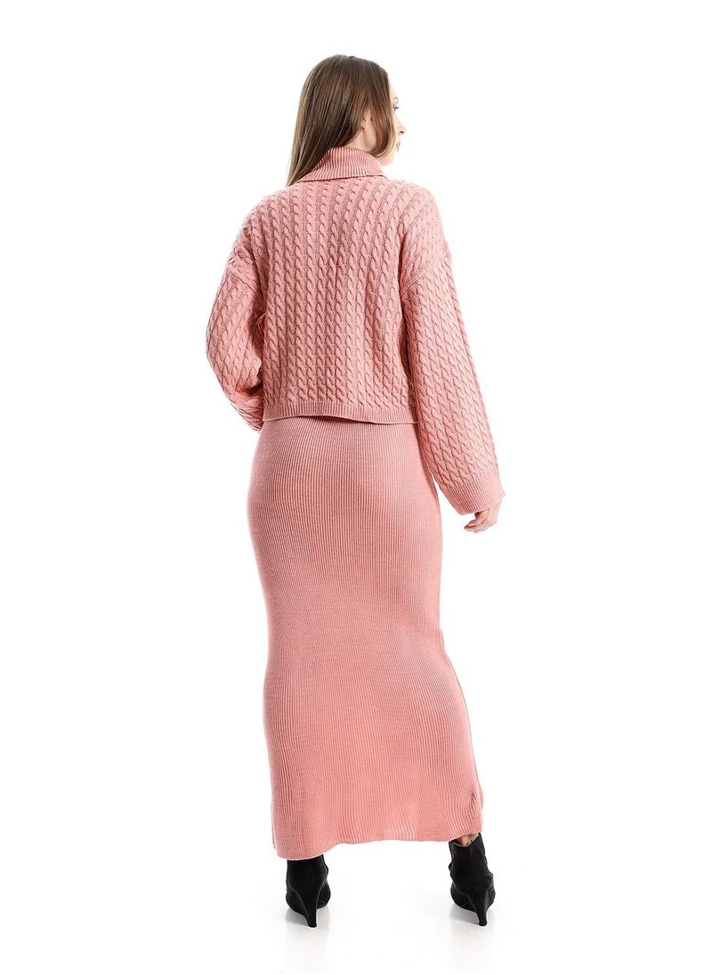 Caesar - WomenCasual Wool Dress 2 Pieces - Image 1