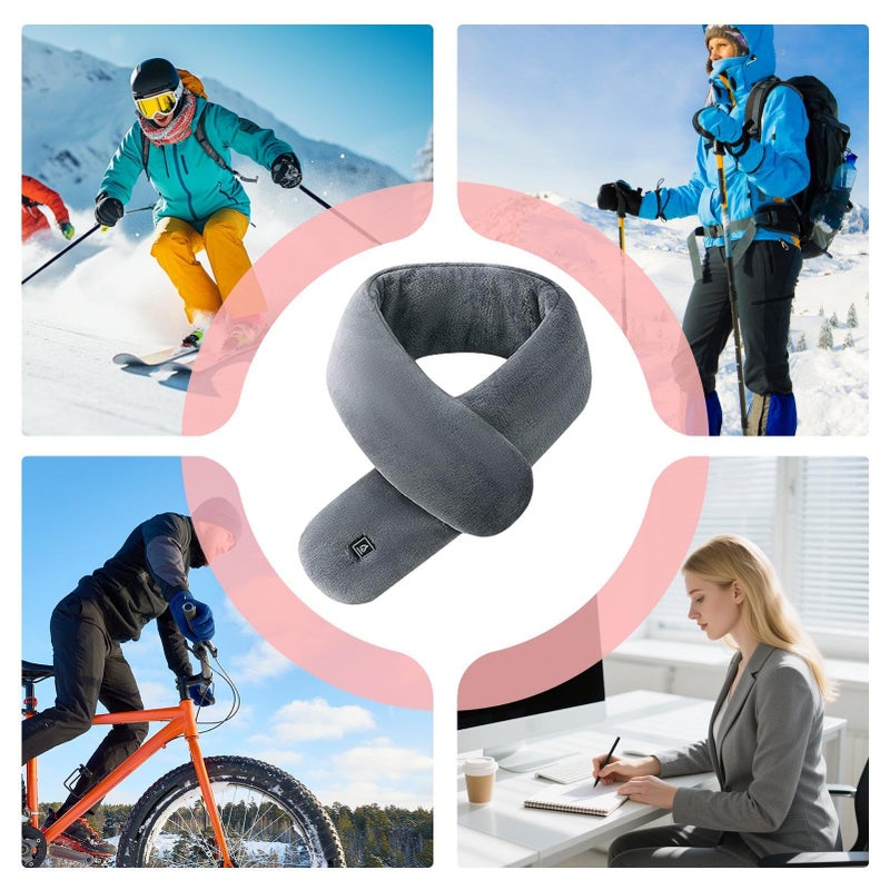 Adjustable USB Heated Scarf Style A Electric Neck Warmer For Cold Weather Cycling Skiing - Image 5