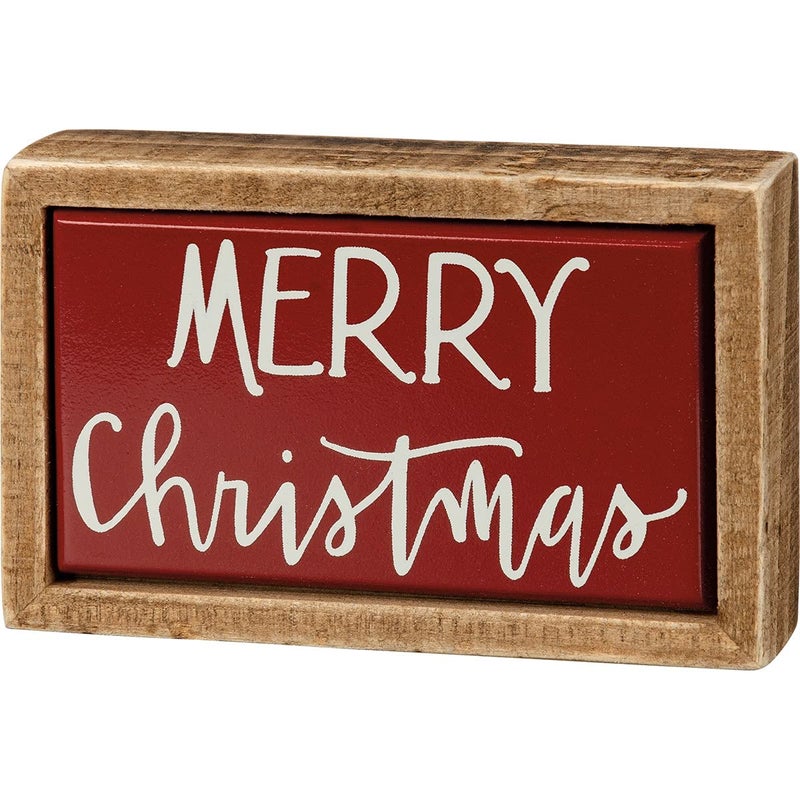Primitives by Kathy Merry Christmas Mini Holiday Home Dcor Sign pair with other signs from our Christmas Mini Sign Collection - Image 2