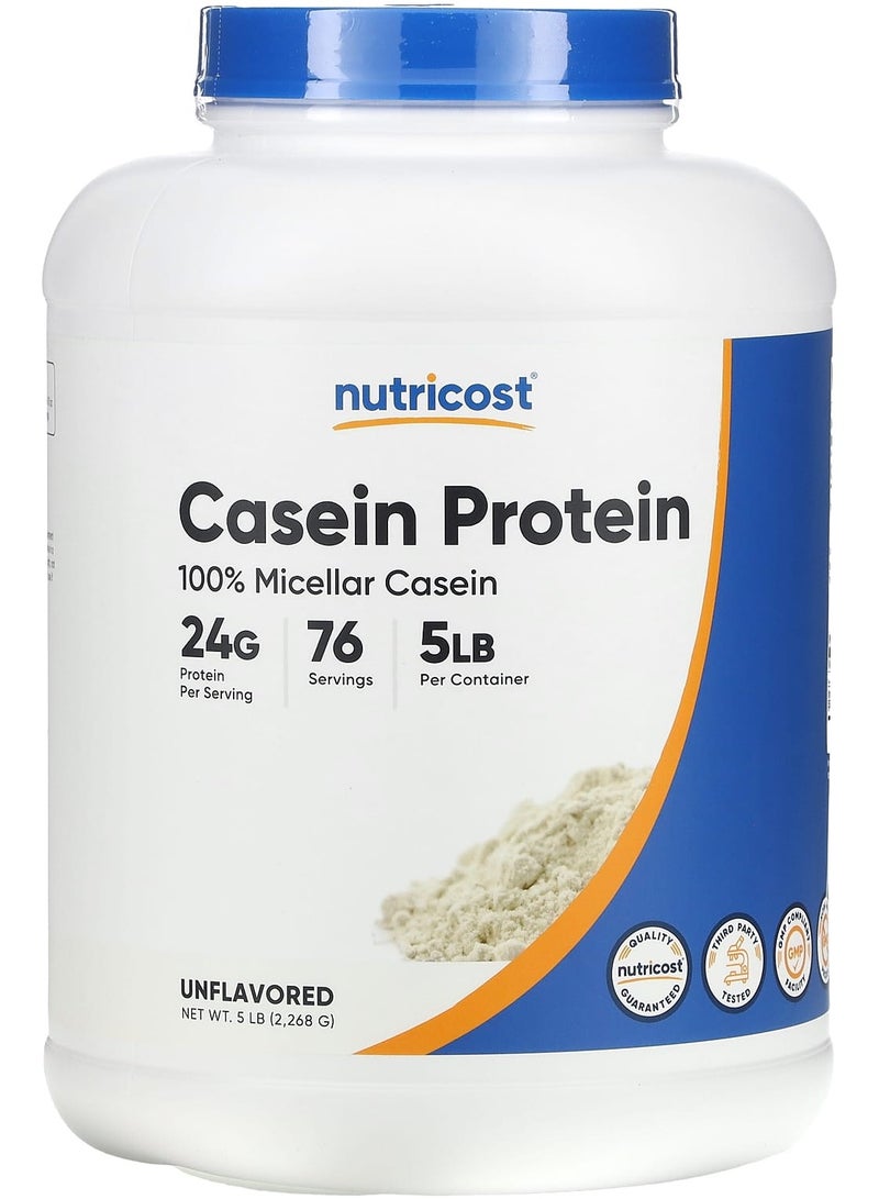 Nutricost Casein Protein, Unflavored, 5 lb (2,268 g)