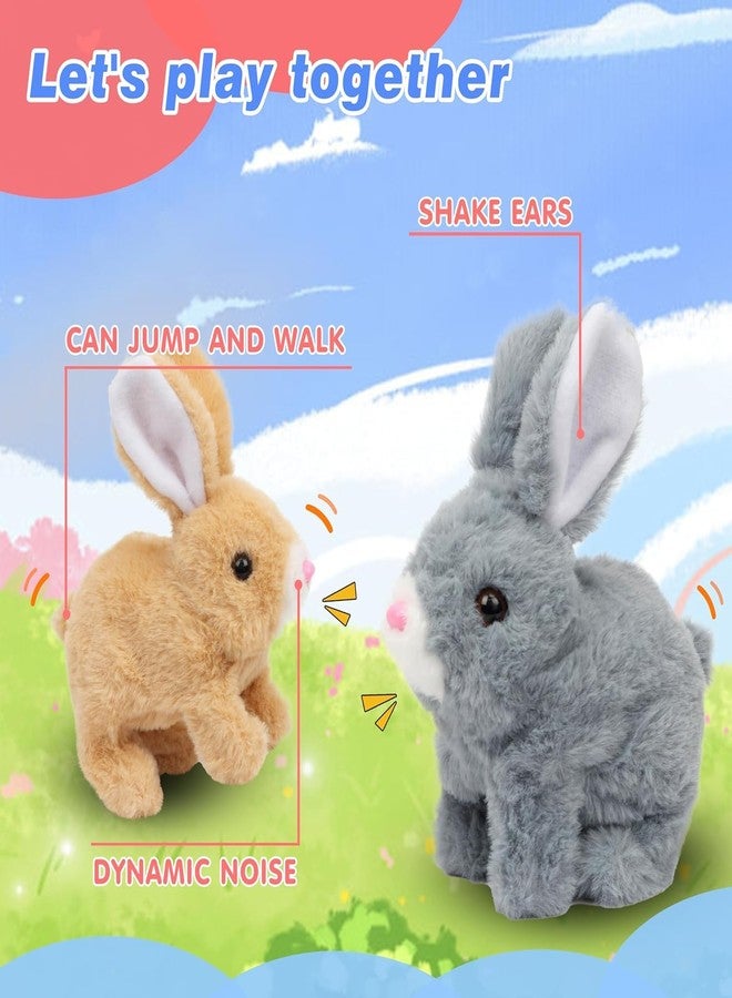 Aqify Hopping Walking Bunny Rabbit Toy with Sounds, Jumping Rabbit Wiggling Ears, Twitching Mouth and Nose, Educational Interactive Bunny Rabbit Toy for Baby Kids - Image 5