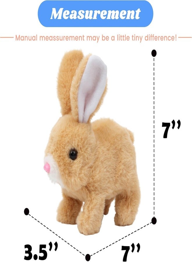 Aqify Hopping Walking Bunny Rabbit Toy with Sounds, Jumping Rabbit Wiggling Ears, Twitching Mouth and Nose, Educational Interactive Bunny Rabbit Toy for Baby Kids - Image 3