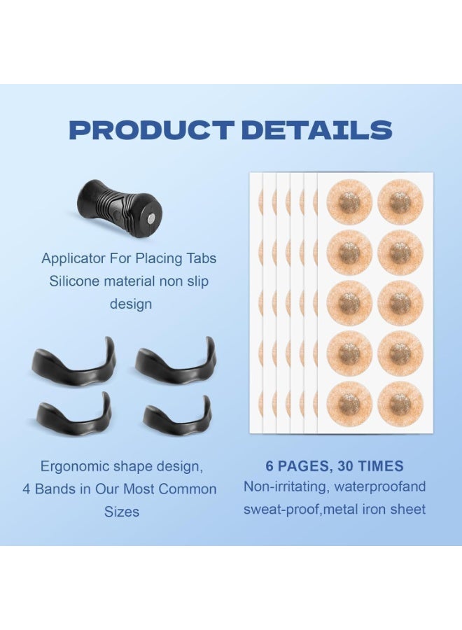 Anti-snoring magnetic nose strips: Innovative anti-snoring device that reduces snoring. Skin-safe nasal strips for better breathing. 30 pairs. - Image 4
