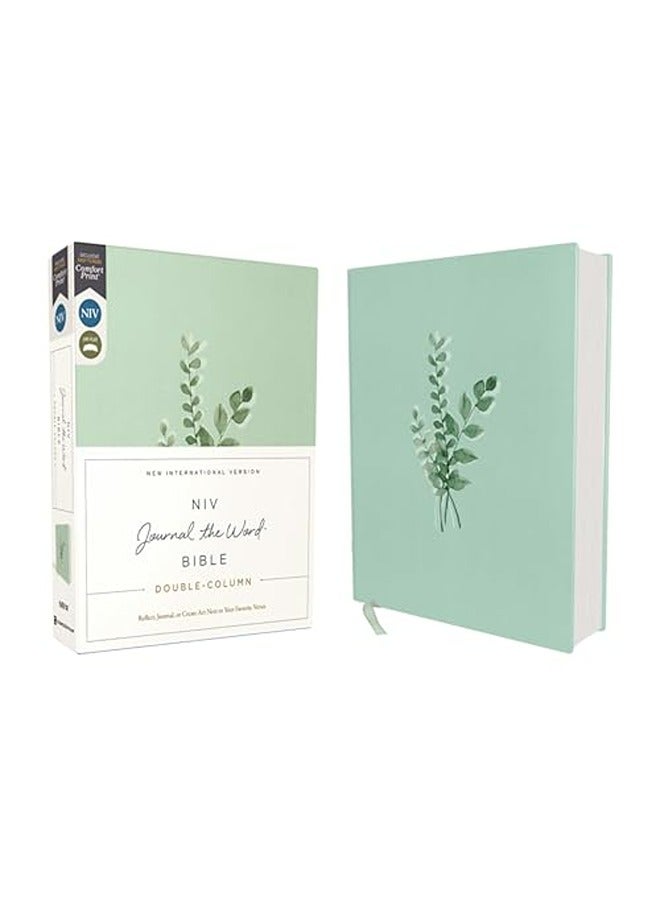 NIV, Journal the Word Bible, Double-Column, Cloth over Board, Teal, Red Letter, Comfort Print: Refle 