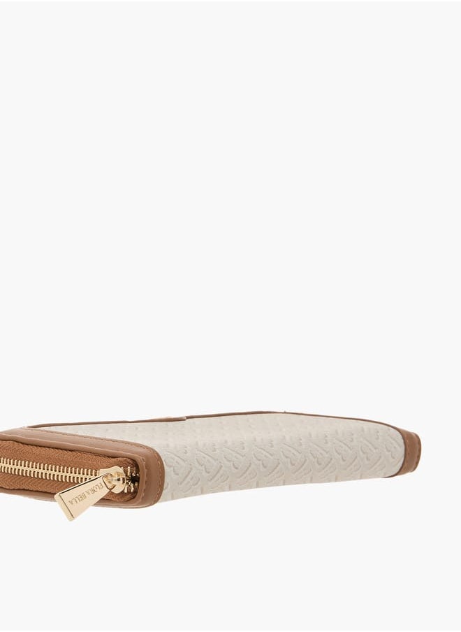 Flora Bella By Shoexpress - Womens Textured Monogram Wallet With Zipper - Image 1