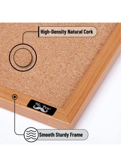 Mr. Pen - Cork Board, 24”X36”, Framed Cork Board, Push Pin Board For Walls With Frame, Office Cork Board, Bulliten Board, Corkboards For Wall  - Image 3