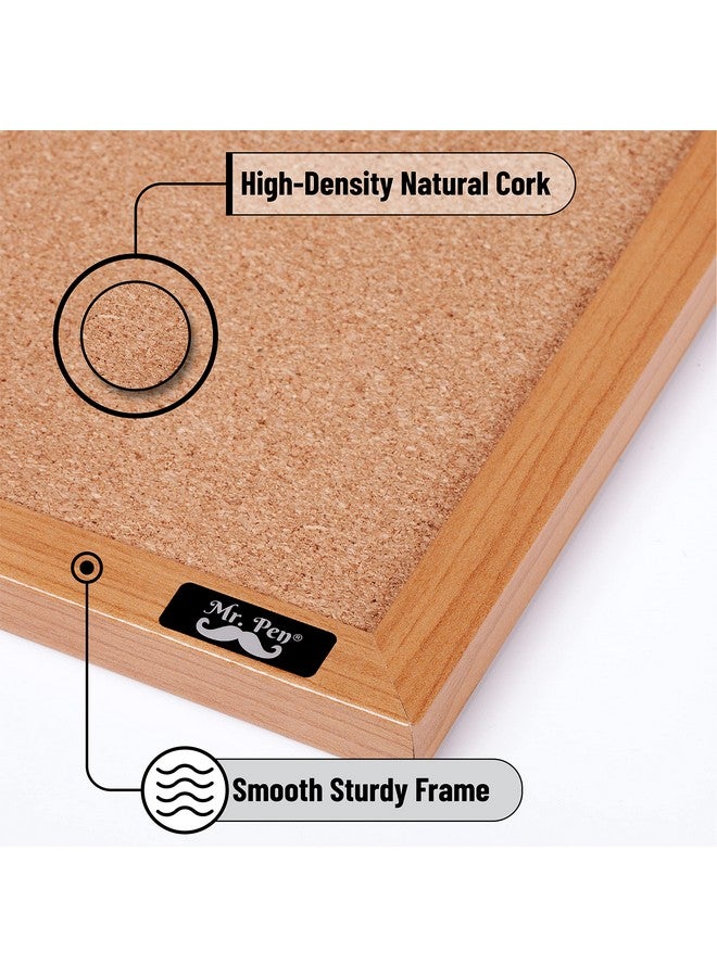 Mr. Pen - Cork Board, 24”X36”, Framed Cork Board, Push Pin Board For Walls With Frame, Office Cork Board, Bulliten Board, Corkboards For Wall - Image 3