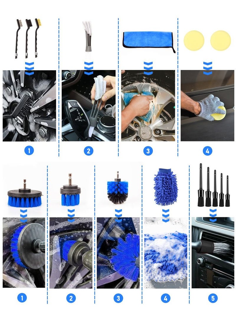 Sharpdo Car Cleaning Kit - 18 pcs Car Detailing Tool - Image 5