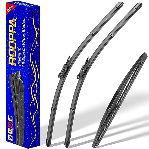 Rooppa 3 wipers Replacement for 2012-2017 Chevrolet Sonic/Aveo/2011-2017 Holden Barina, Windshield Wiper Blades Original Equipment Replacement - 26"/15"/11" (Set of 3) Pinch Tab - Image 1