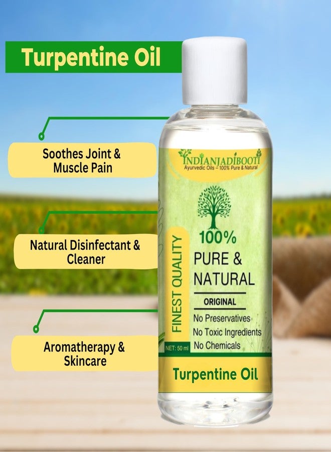 IndianJadiBooti Turpentine Oil - Tarpin Tel 50mL (Pack of 3) - Image 3