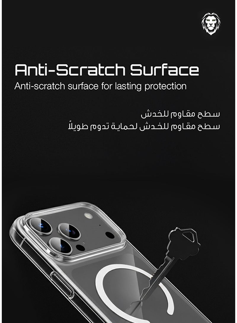 GREEN LION MagSafe Delgado Case iPhone 17 Pro Max with Ultra Drop Protection & MagSafe Compatibility / Camera Protection / Daily Protection - Clear - Image 3