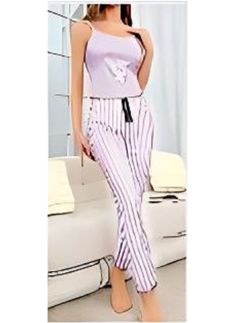 MANIKAN - MANIKAN Popcorn Striped Camisole Top And Pants Pajama Set - Image 1