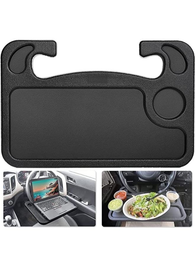 EasyLife - 2-in-1 Auto Steering Wheel Desk Vehicle Seat Table Mount for Food Eating Laptop Tablet iPad Notebook Car Traveling Table Suitable for Most Vehicles - Image 1