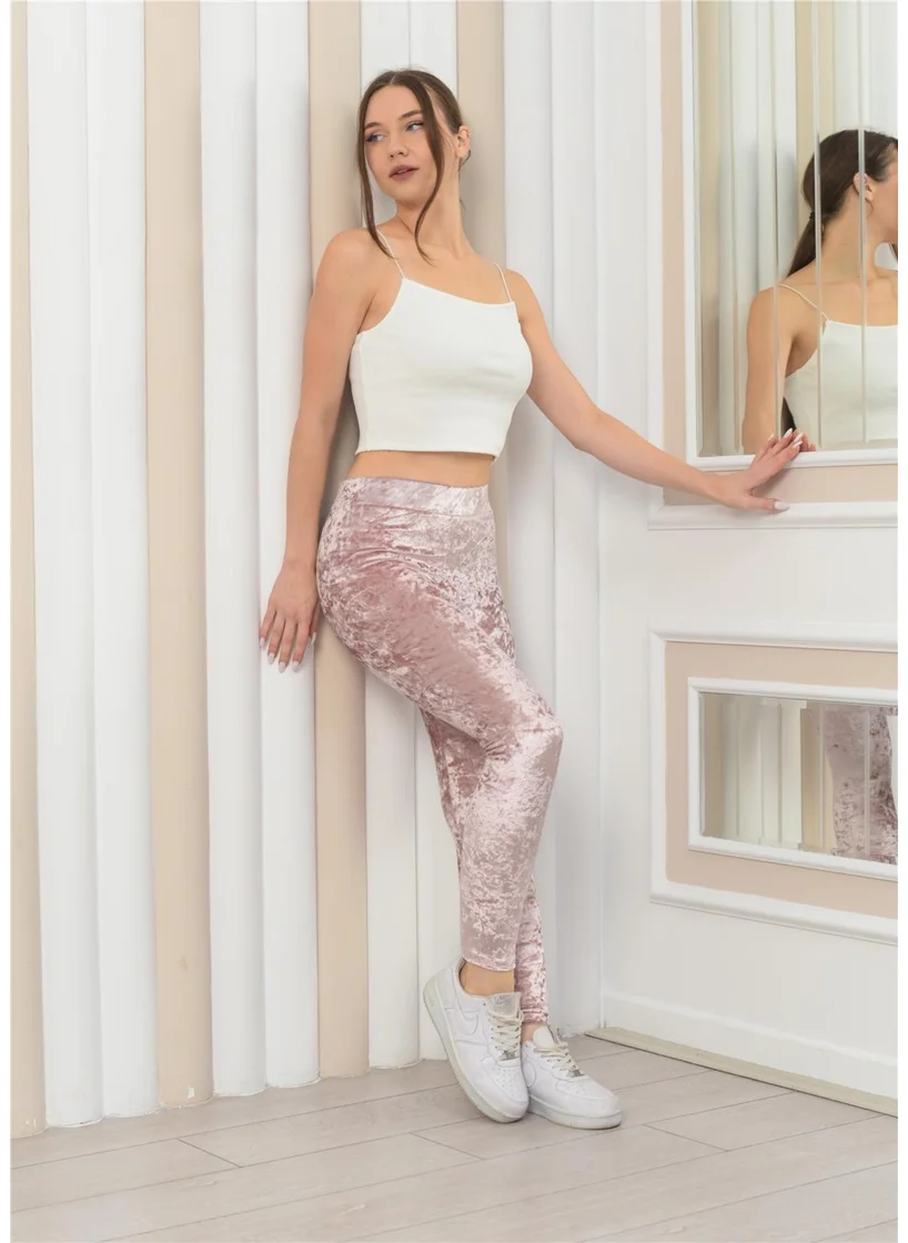 نوسيل Women's Flare Velvet Ligra Tights Powder