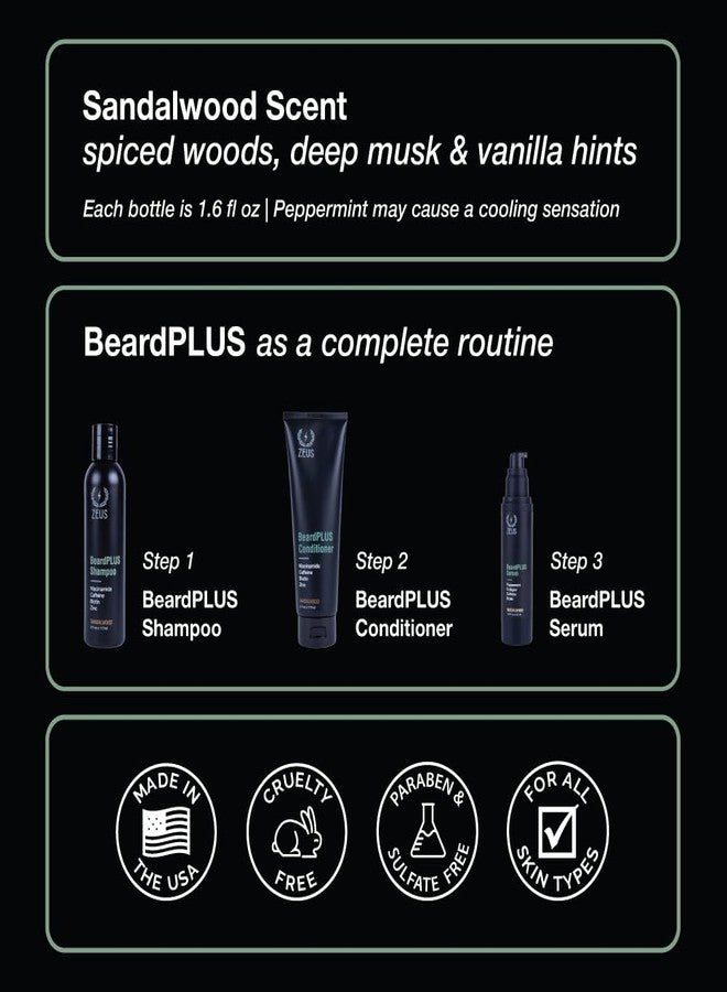 ZEUS BeardPlus Serum for Men, Premium Beard Oil for Enhanced Growth, Fuller & Softer Facial Hair with Biotin & Caffeine (Made in USA) 1.6 oz - Image 5