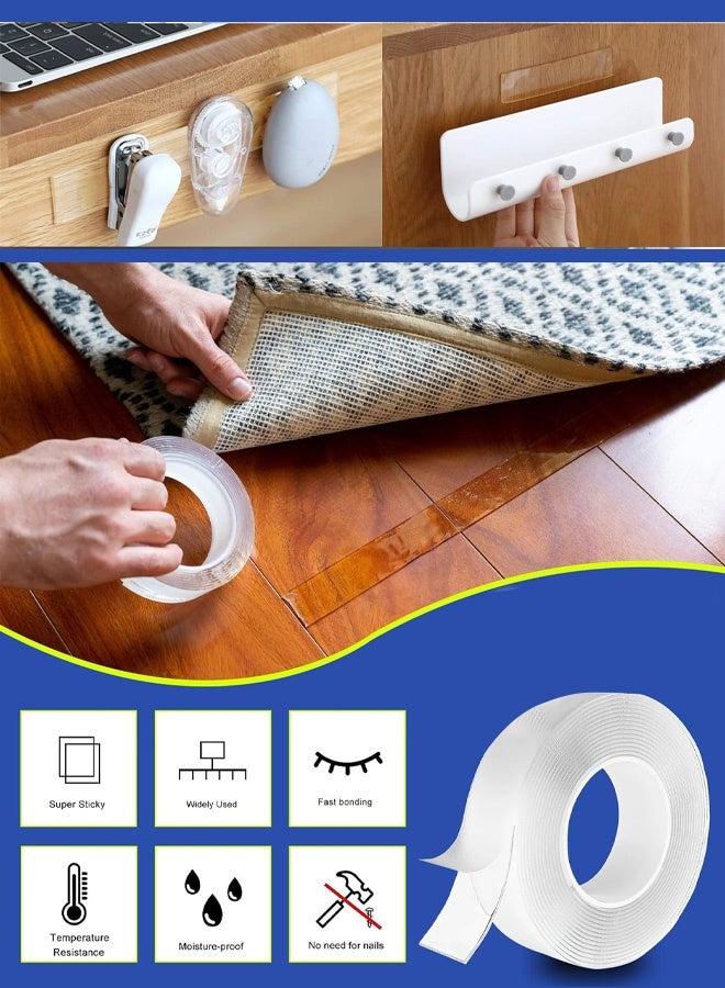 شريط نانو من الشركة المصنعة، شريط سحري شفاف لا يترك أثراً، شريط قوي مزدوج الجوانب يشبه الاهتزاز، شريط نانو أكريليك - Image 3