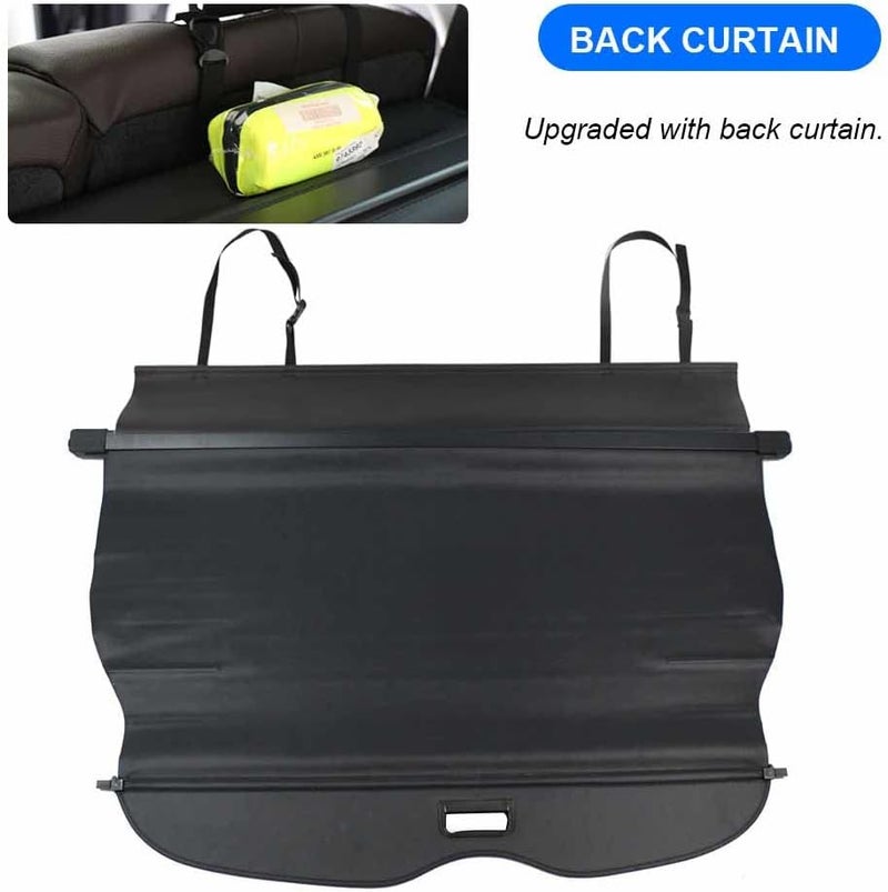 BOPARAUTO Cargo Cover for Jeep Grand Cherokee Accessories with Back Curtain 2011-2020 2021 Rear Trunk Shade Cover（Not fit for 2021 Winter-2022 Grand Cherokee L ） - Image 5