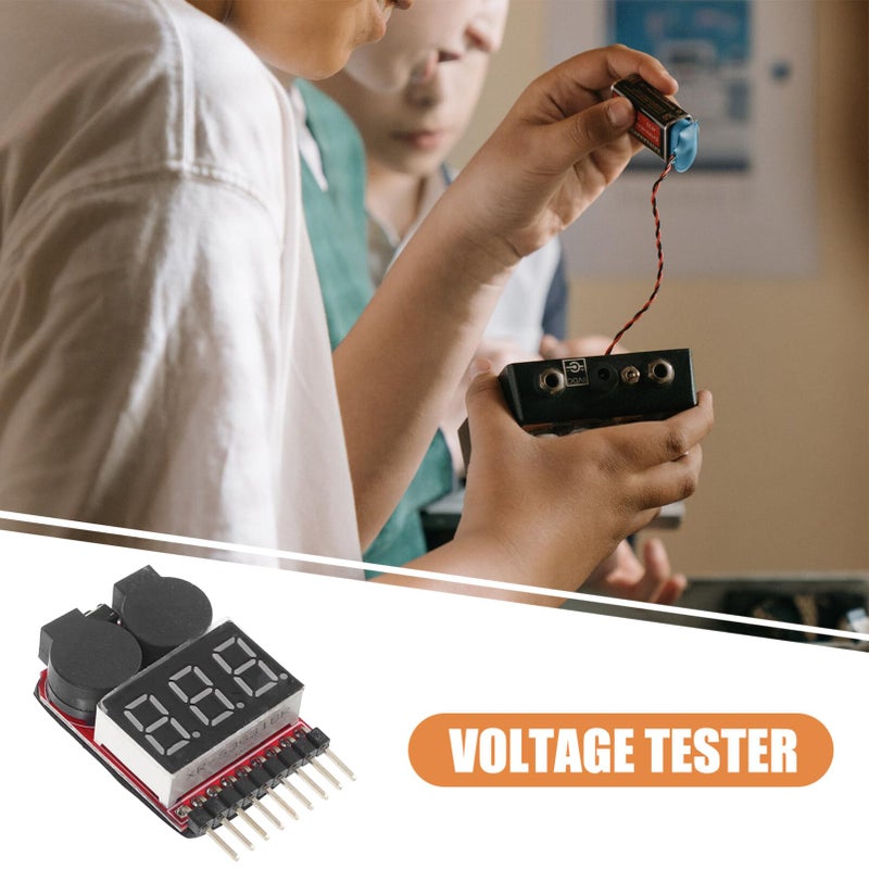 2Pcs RC Lipo Battery Voltage Tester with Low Voltage Alarm Portable Monitor - Image 5