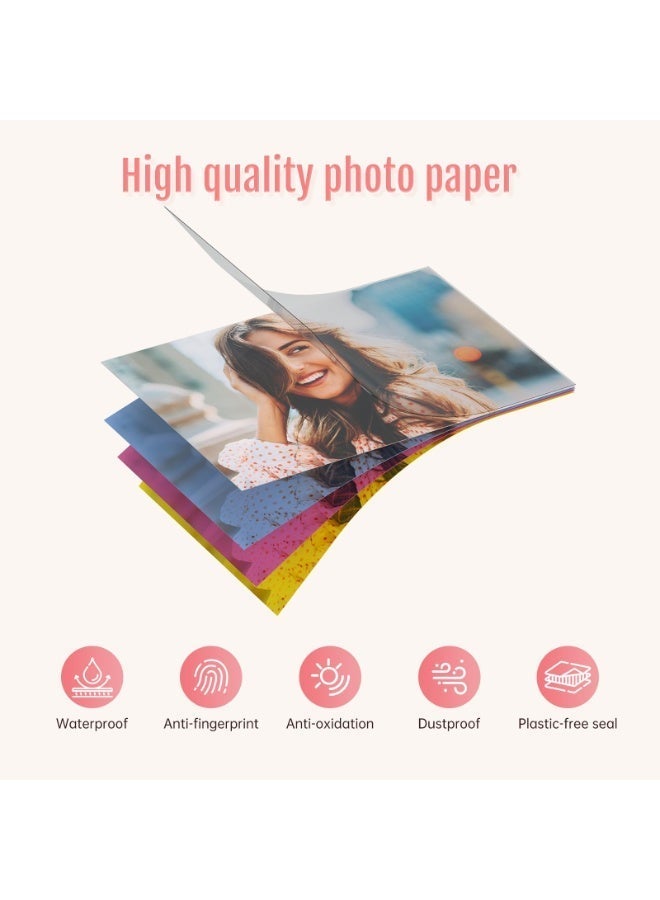 HPRT 20 Sheets White Photo Paper for CP2100, Waterproof & Smudgeproof Dye Sublimation Paper - Image 5