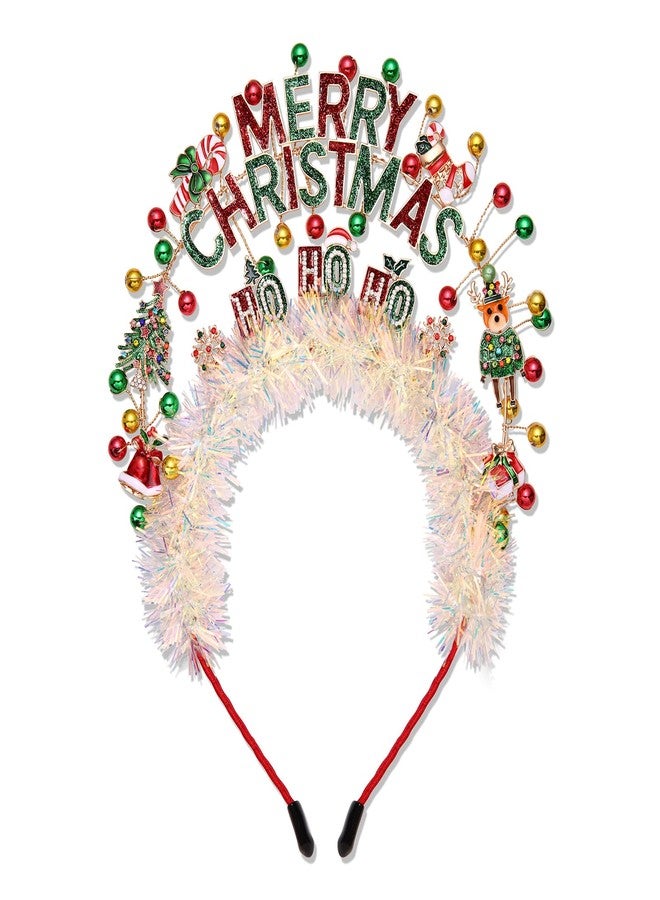 BVGA Christmas Headbands for Women Xmas Tree Snowflake Reindeer Headband Glitter Tinsel Jeweled Rhinestone Headbands Christmas Outfits Hair Accessories Party Favors Gifts - Image 1