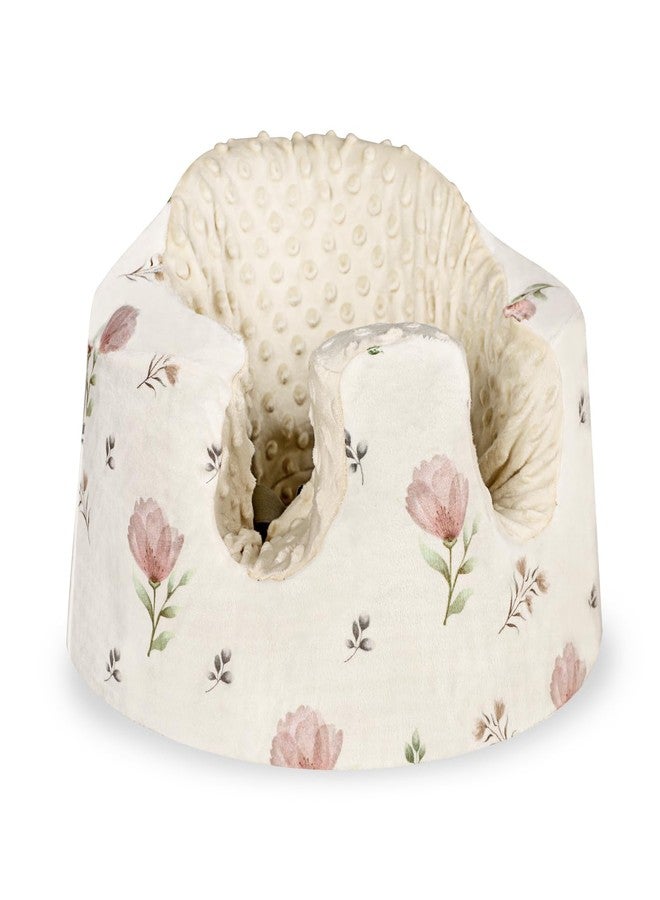 SWESEN Seat Cover Compatible with Bumbo and Nuby Seats, Ultra Soft Minky Bumbo Floor SeatCover, Removable Cover for Baby-Seat, Easy to Install & Remove, Seat Not Included(Floral) - Image 1