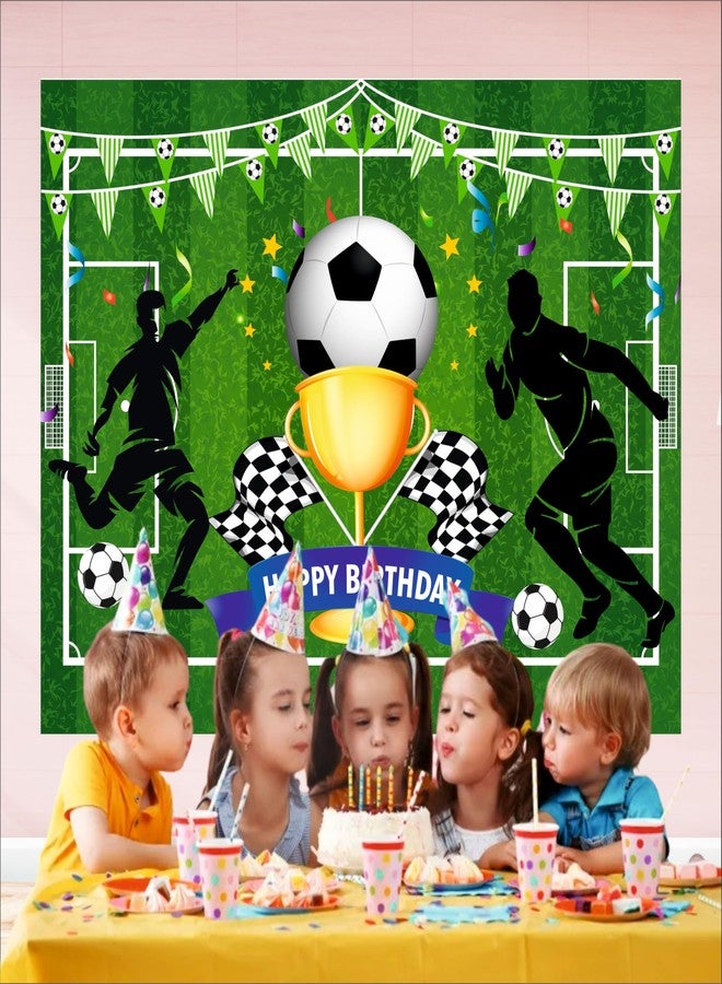 Party Baazaar Soccer Birthday Backdrop 4x3 Ft | Backdrops for Decoration | Birthday Decoration Backdrop | Banner for Kids Theme Party - Image 4