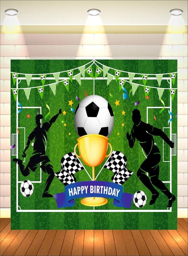 Party Baazaar Soccer Birthday Backdrop 4x3 Ft | Backdrops for Decoration | Birthday Decoration Backdrop | Banner for Kids Theme Party - Image 1