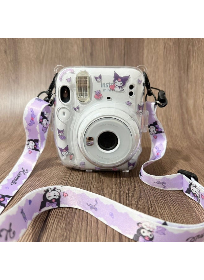 ماركة غير محددة حافظة واقية لكاميرا Fuji/Camera حافظة كريستالية شفافة حزام كروس لطيف اللون: Mini11 حقيبة صور نمط ويني ذا بوه حافظة واقية  - Image 4