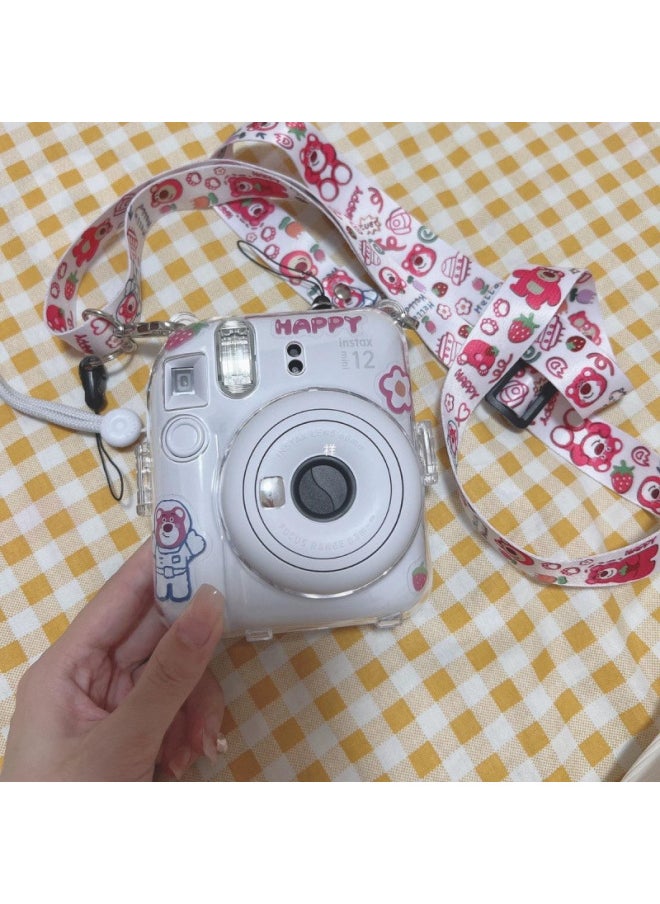 ماركة غير محددة حافظة واقية لكاميرا Fuji/Camera حافظة كريستالية شفافة حزام كروس لطيف اللون: Mini11 حقيبة صور نمط ويني ذا بوه حافظة واقية  - Image 3