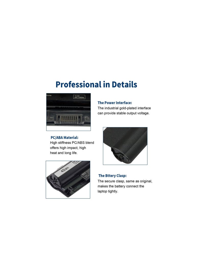 Terabyte 40WH M5Y1K HD4J0 Battery Compatible with Dell Inspiron 15 3551 3552 3558 5558 5559 14 3451 3452 3458 17 5755 5756 5758 5759 INS14UD-1328W 1528B Vostro 3458 3558 GXVJ3 VN3N0 991XP M5YIK 453-BBBQ P60G - Image 2