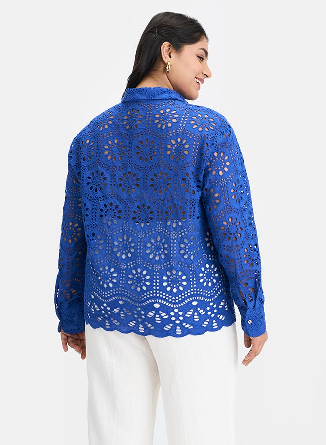 Virgio VIRGIO 100% Cotton Boxy Schiffli Shirt  - Image 3