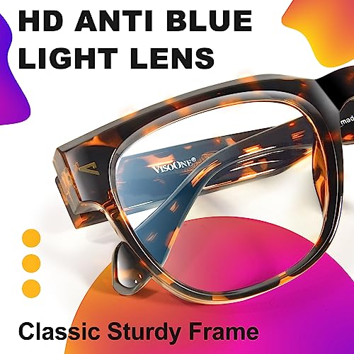VISOONE Square TR90 Blue Light Blocking Glasses with Anti Glare Computer Glass Woman and Men SAGE - Image 4