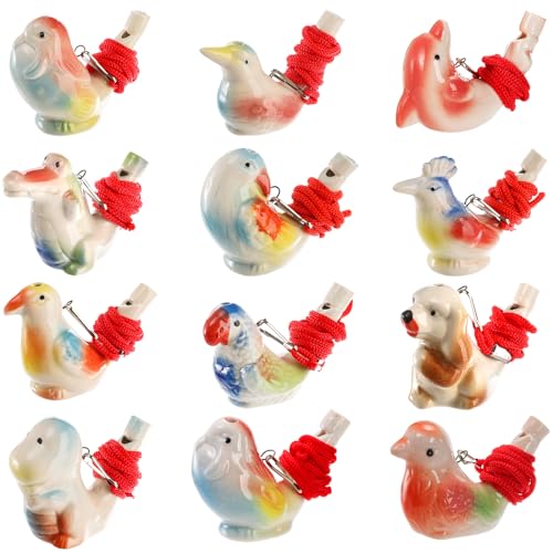 Hedume Set of 12 Ceramic Bird Whistles, Bird Water Whistles, Bird Call Whistle for Water and Bath Play Fun, Birthday Gift, Easter Gift - Image 2