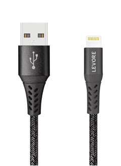 Levore USB to Lightning Nylon Cable MFI Certified 1.8m - Black