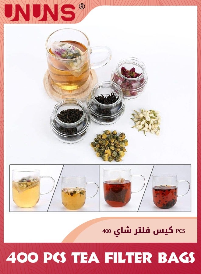 UNUNS Disposable Tea Filter Bags,400pcs Safety And Environmental Food-grade Drawstring Tea Bags,Natural Tea Filter Bags For Loose Tea,Tea Strainer Suitable For Tea Coffee Spice Herbs,8x10cm  - Image 2
