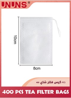 UNUNS Disposable Tea Filter Bags,400pcs Safety And Environmental Food-grade Drawstring Tea Bags,Natural Tea Filter Bags For Loose Tea,Tea Strainer Suitable For Tea Coffee Spice Herbs,8x10cm  - Image 5