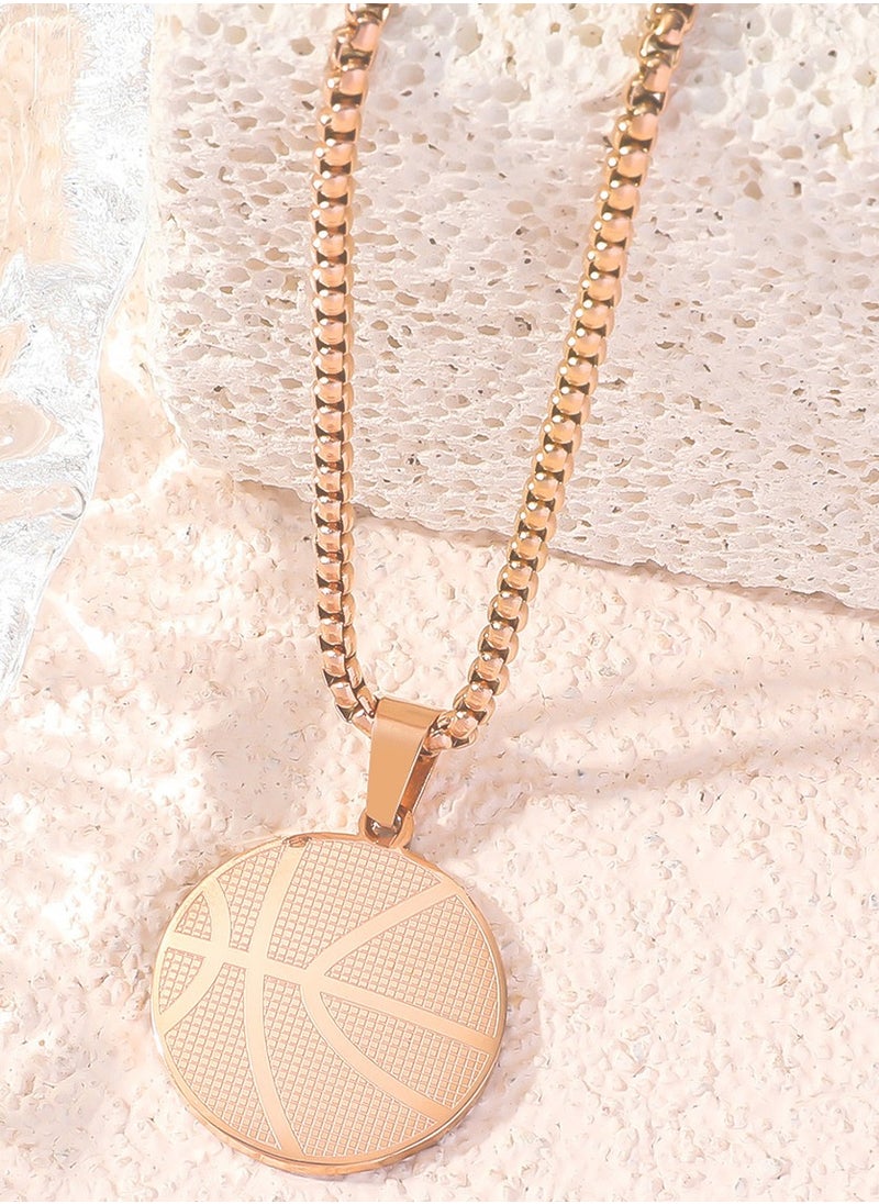 KUYING New Sports Versatile Basketball Titanium Steel Necklace 