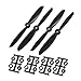 uxcell RC Propellers 6045 6x45 Inch 2Vane Quadcopter for Airplane Nylon Black 2 Pairs with Adapter Rings - Image 4