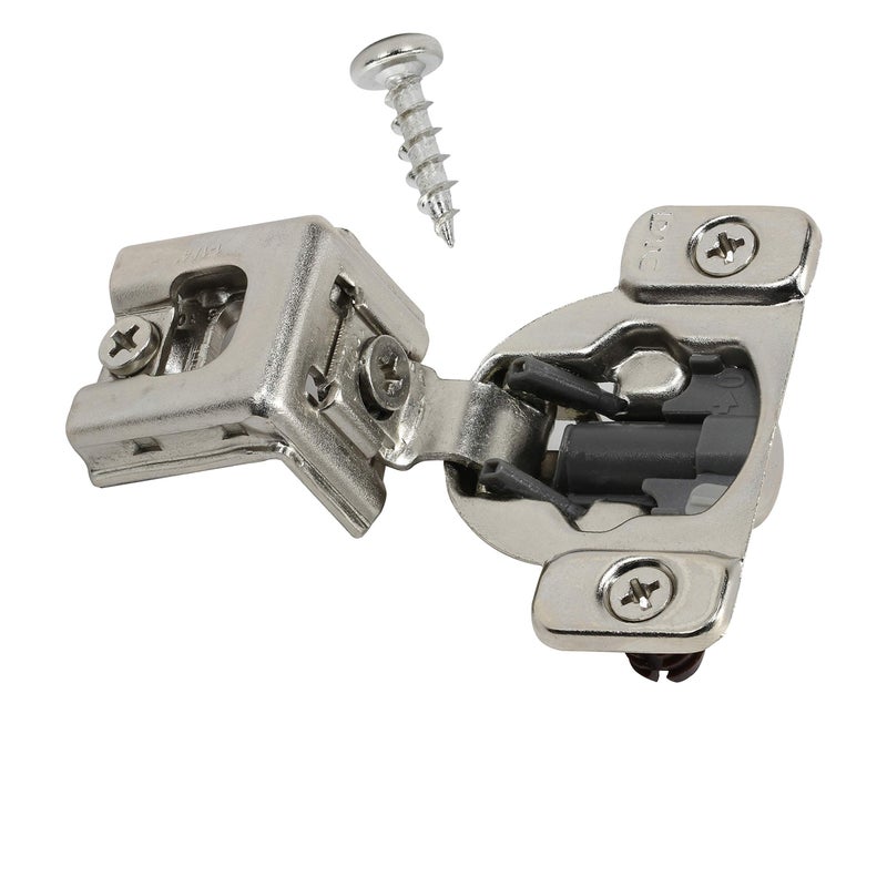 DTC 114 Overlay Soft Close 105 Degree 2 Cam Press in Face Frame Concealed Cabinet Hinge 6Way Adjustable E8Q115NH 50 Pack